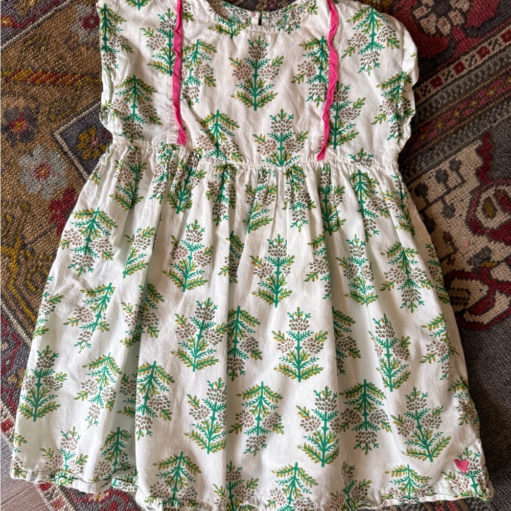 Pink Chicken Green and Pink Floral Dress